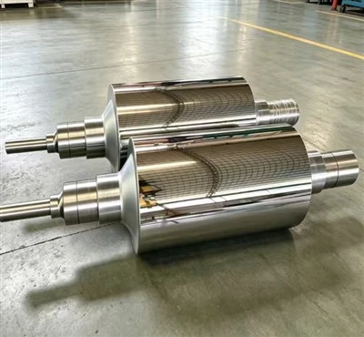 Rouleau de calandre chromé miroir pour film et feuille de PVC